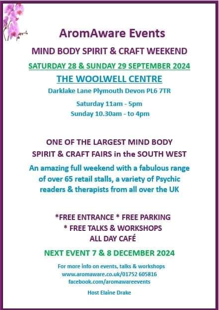 MIND BODY SPIRIT & CRAFT WEEKEND FAIR - PLYMOUTH