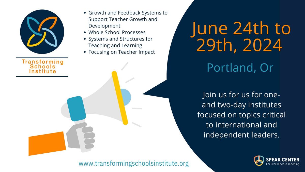 Transforming Schools Institute for school leaders