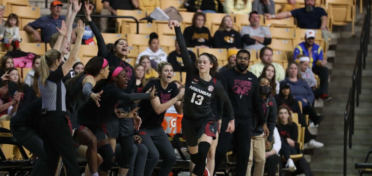 Arkansas Razorbacks at Missouri Tigers Womens Basketball at Mizzou Arena