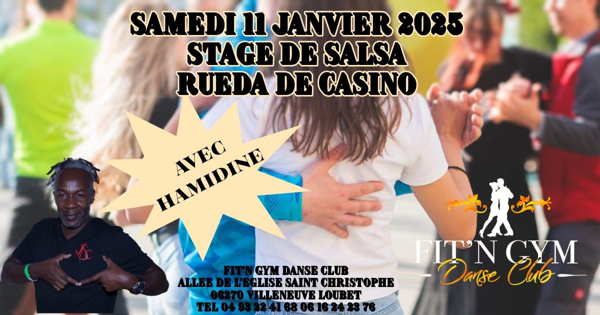 STAGE DE SALSA RUEDA AVEC HAMIDINE AU FIT'N GYM DANSE CLUB