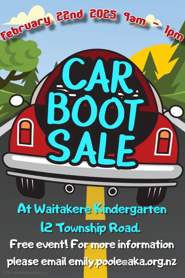 Waitakere Kindergarten Community Car boot\/ Business Stall sale. 