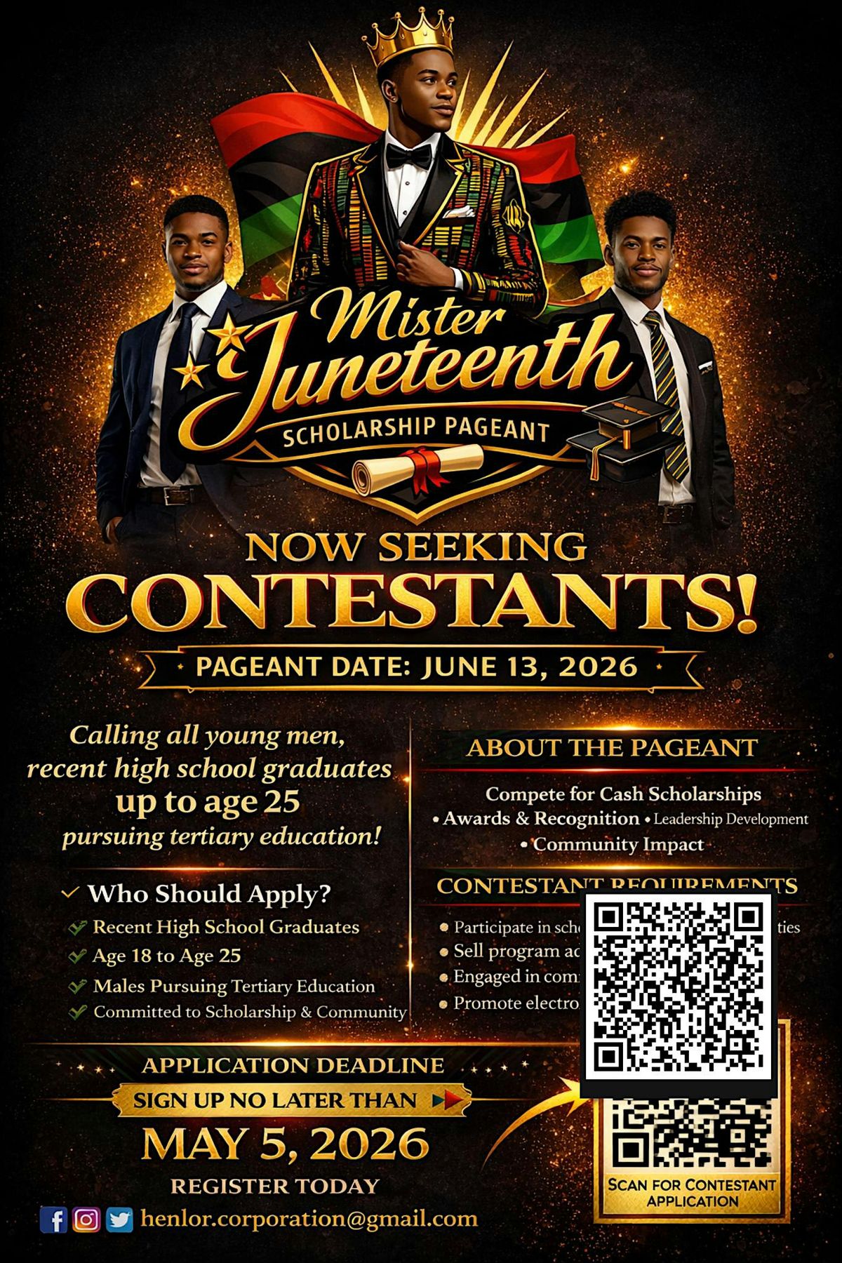 Mister Juneteenth Scholarship Pageant \u2013 Contestant Registration