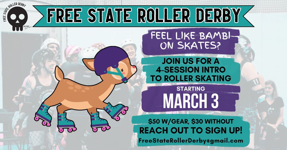 Learn to Skate with Free State Roller Derby!