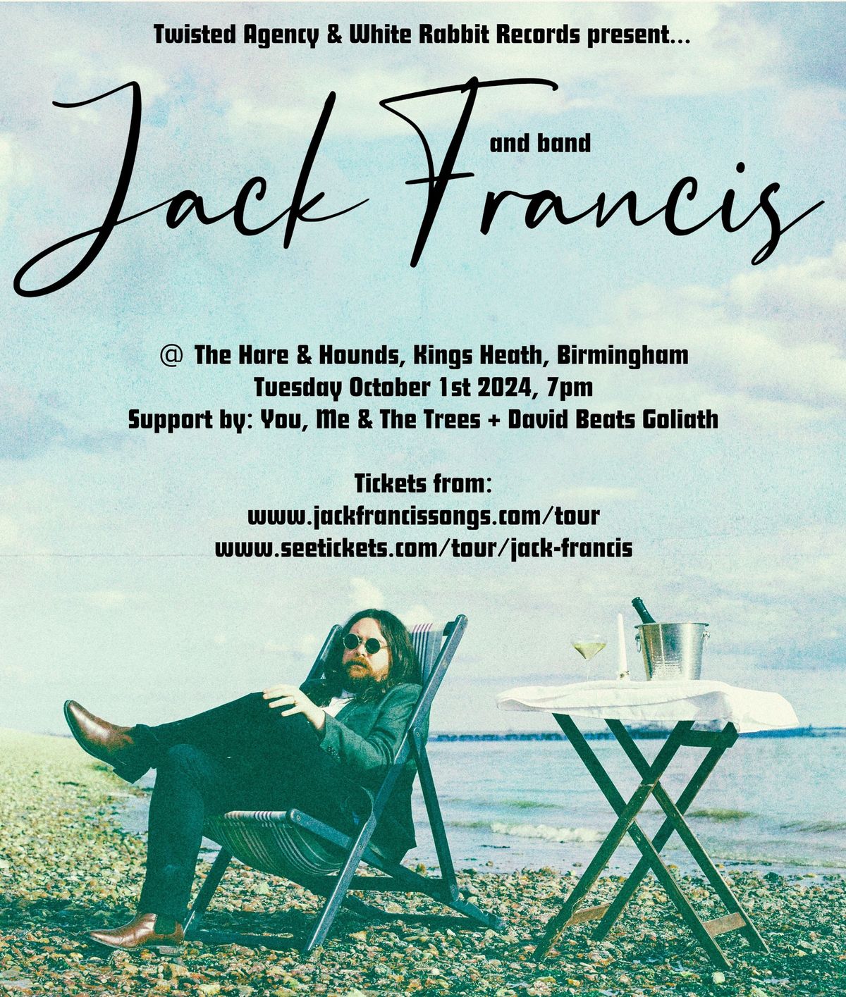 Jack Francis & Band with support from You, Me and The Trees & David Beats Goliath