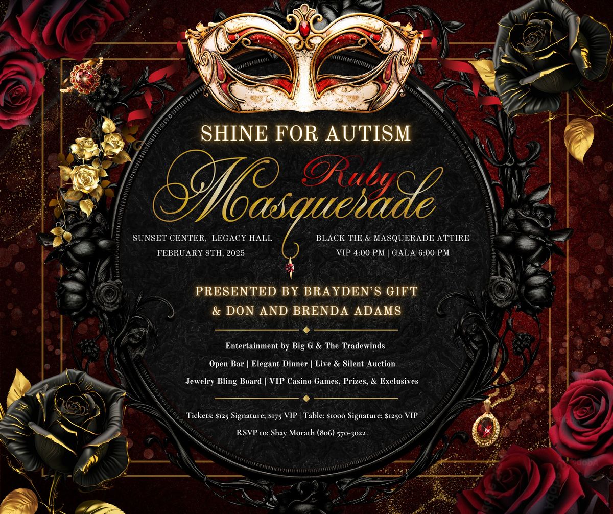 Brayden's Gift Shine For Autism- Ruby Masquerade Gala