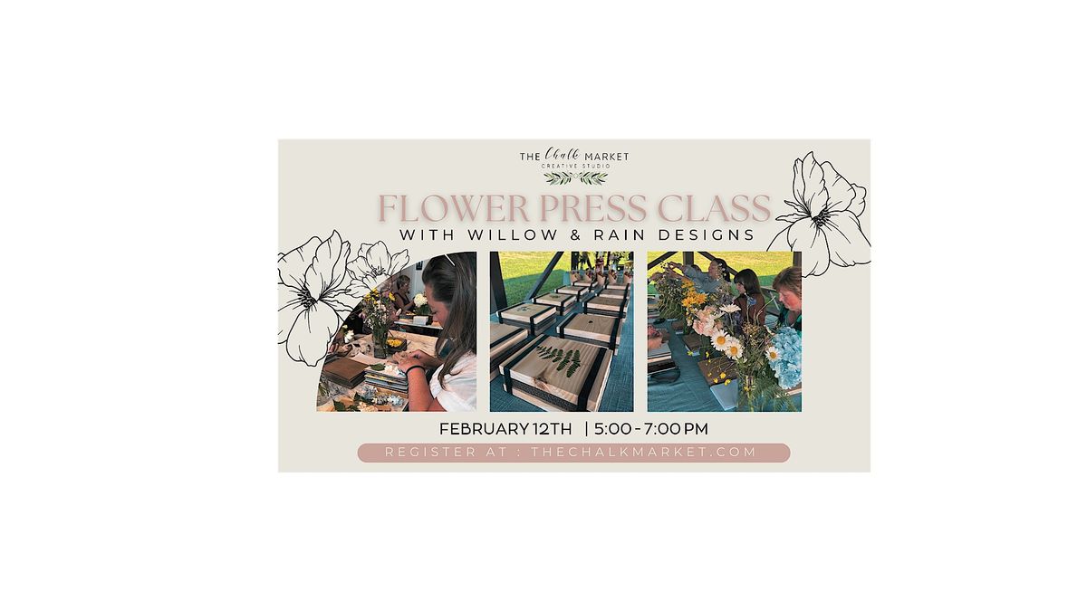 Flower Press Class featuring Willow & Rain Designs