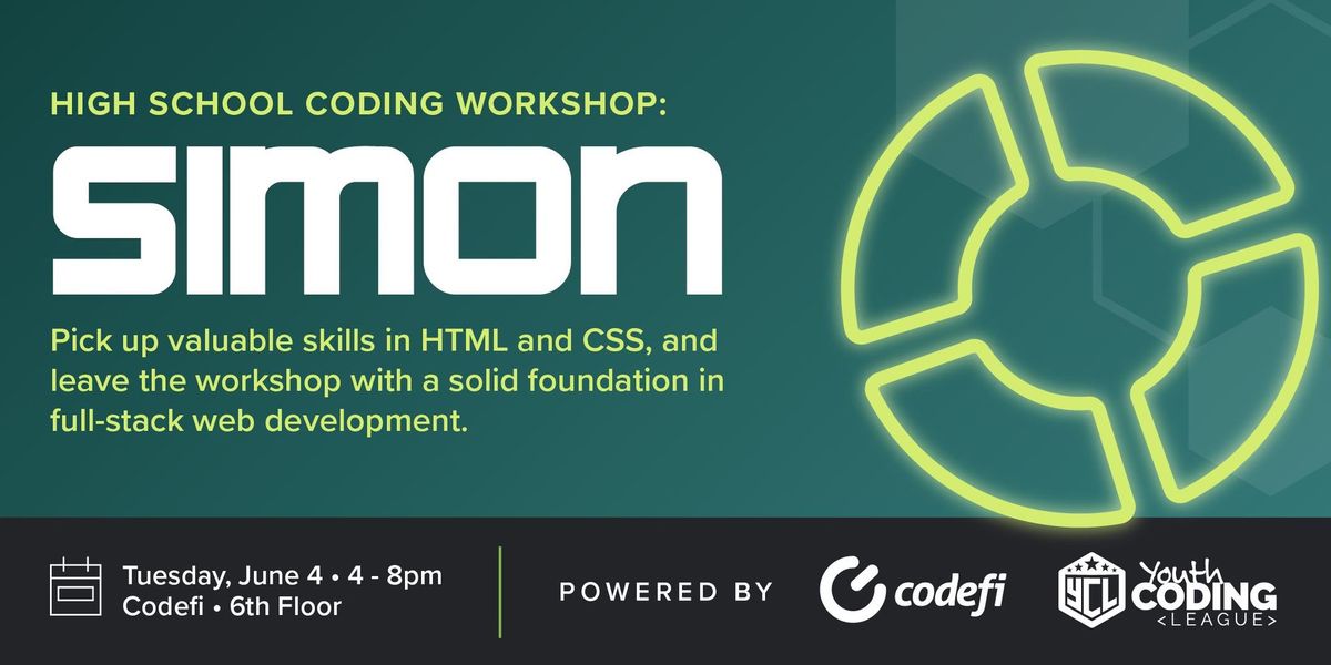 High School Coding Workshop at Codefi Session 1: Simon
