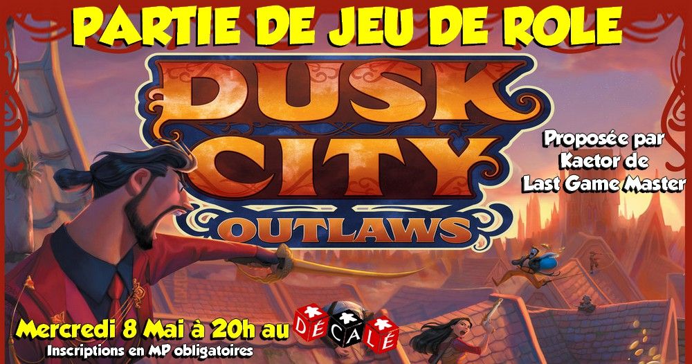 Jeu de R\u00f4le "Dusk City Outlaws" par Kaetor au D\u00e9cal\u00e9