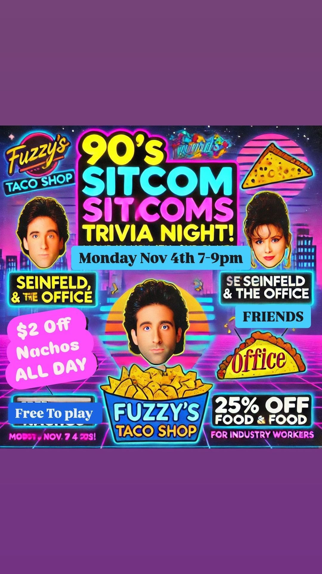 90\u2019s-00\u2019s sitcom Trivia Night 