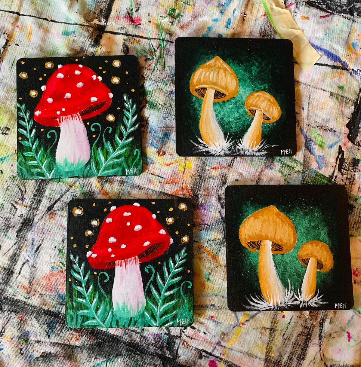 DIY Coasters: Magical Mushrooms