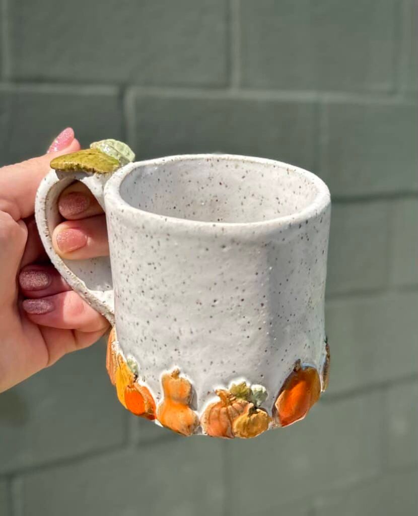 Pumpkin spice Clay Hand built Mug