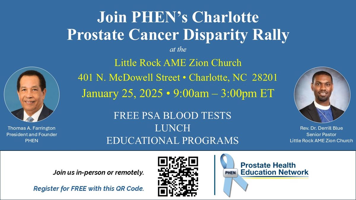 Charlotte Prostate Cancer Disparity Rally Screening and Education