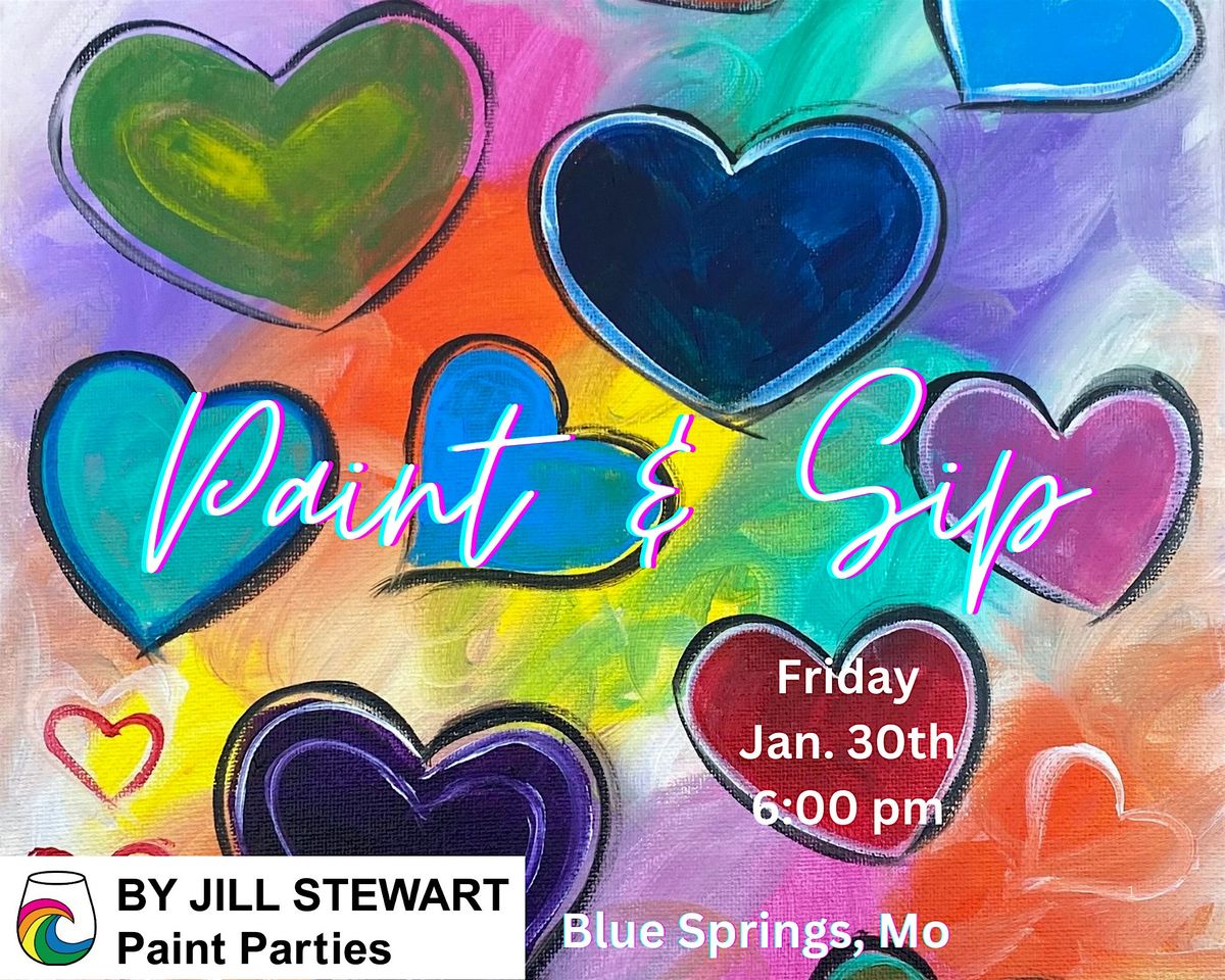 Rainbow Hearts Paint Party
