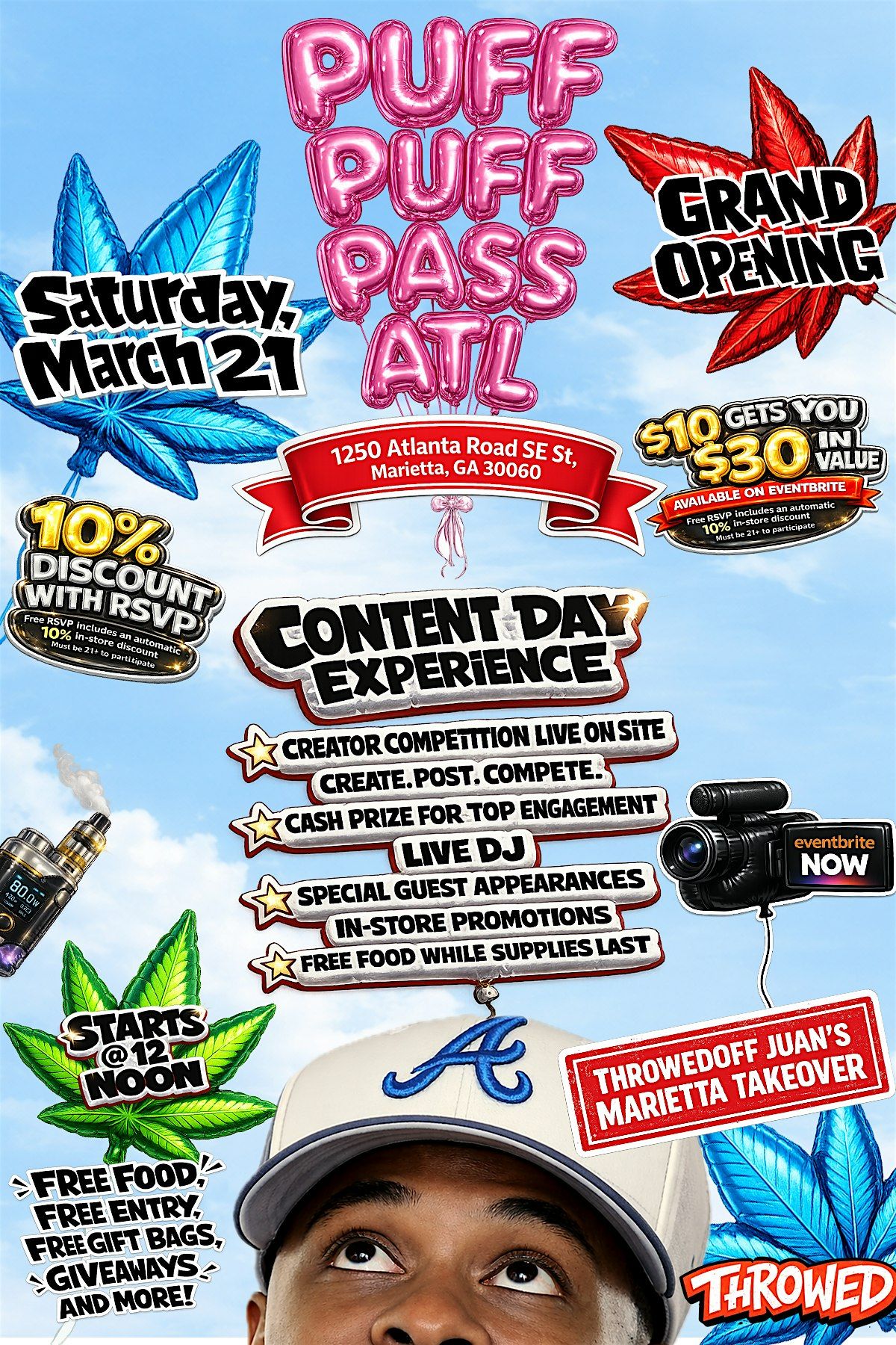 Puff Puff Pass Marietta – Official Grand Opening: Content Party, Lazy ...