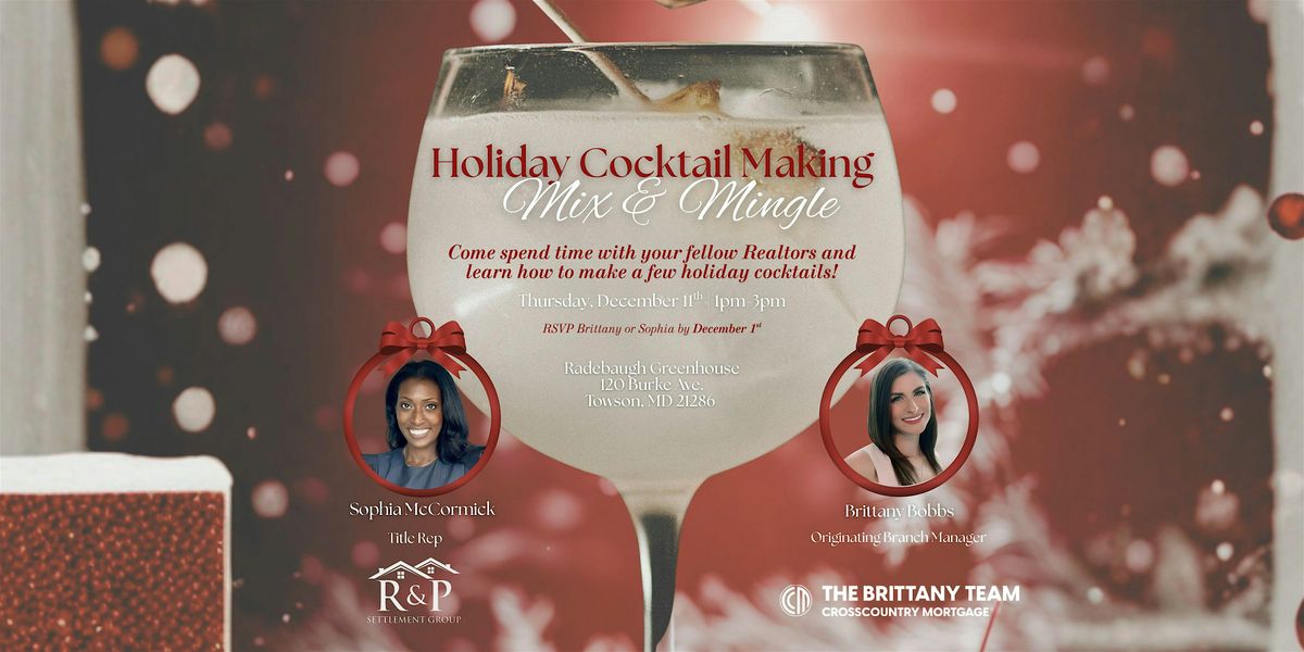 Holiday Cocktail Making Mix & Mingle