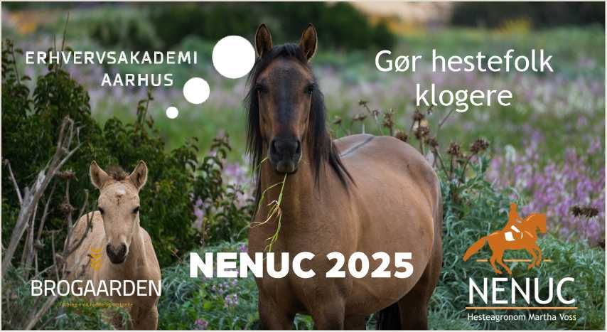 NENUC 2025 - konference om hestens velf\u00e6rd, gr\u00e6s, grovfoder og meget andet