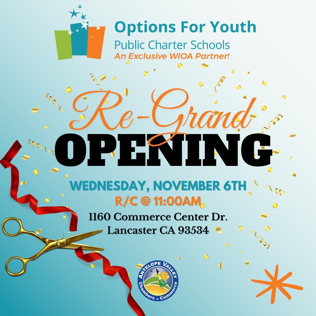 Re-Grand Opening Options for Youth 