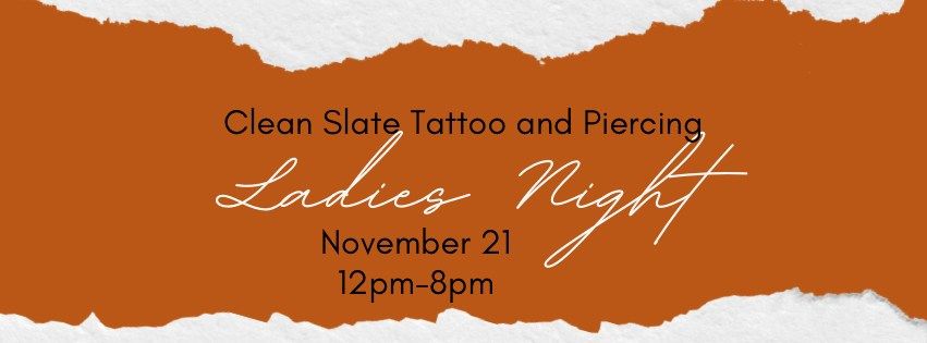 Ladies Night- Flash Tattoos, Discounted Piercings, and Exclusive Jewelry Event!