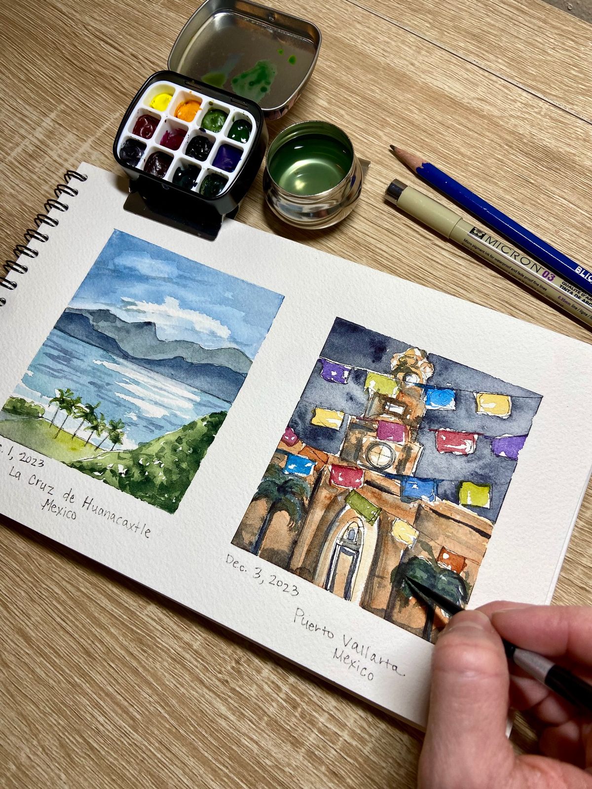 Watercolor Travel Journal Workshop (4 weeks)