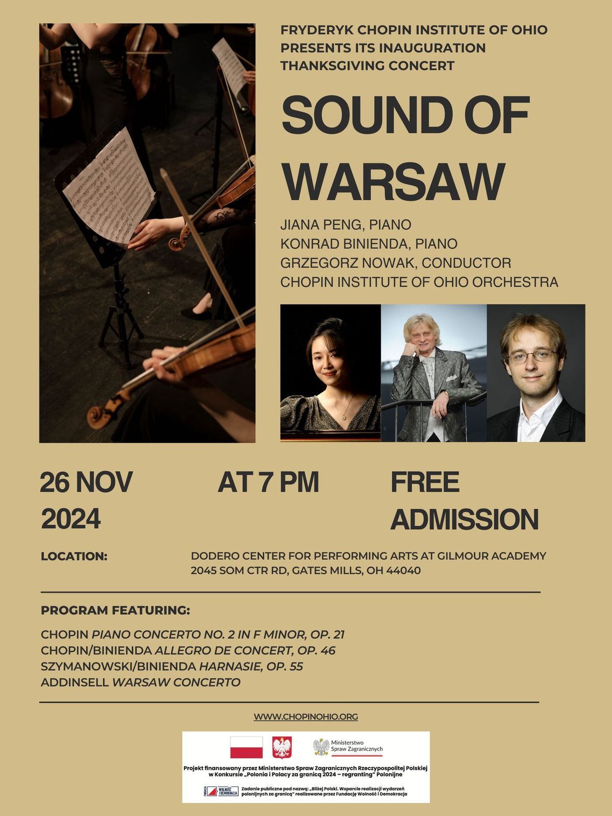 Inauguration Thanksgiving Concert: Sound of Warsaw