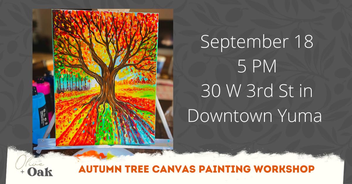 Autumn Tree Canvas Painting @ Olive + Oak