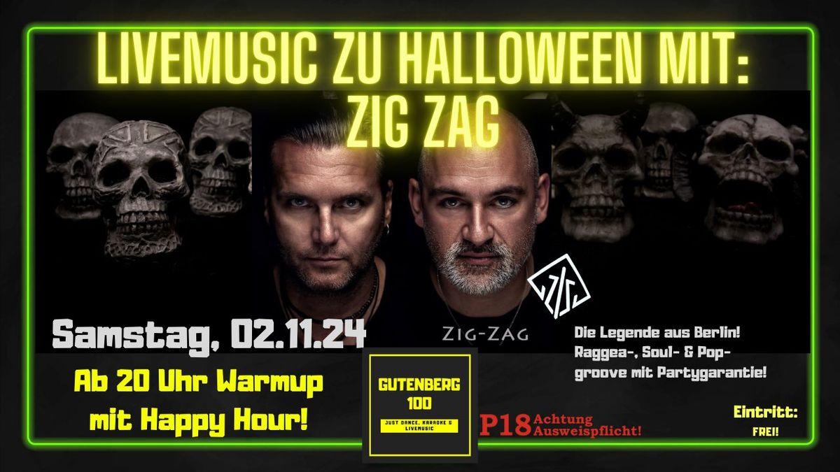 Livemusic zu Halloween mit Zig Zag