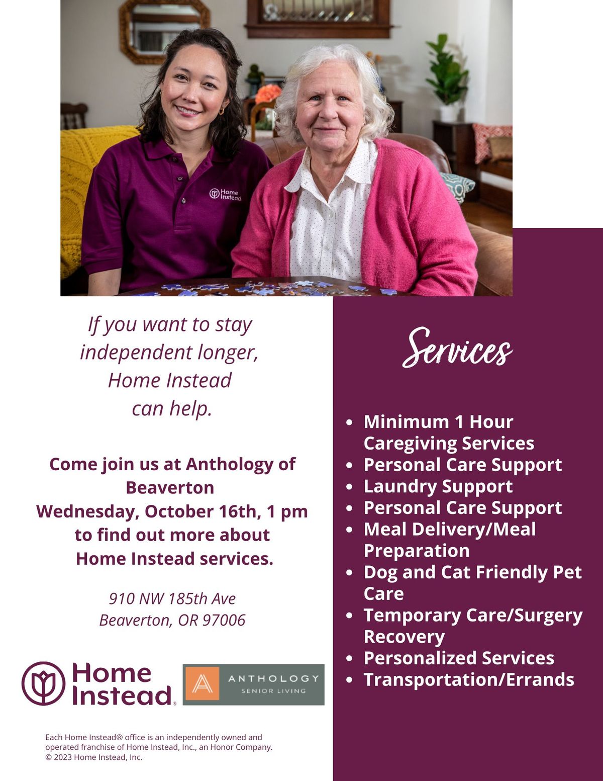 In Home Care Information Session