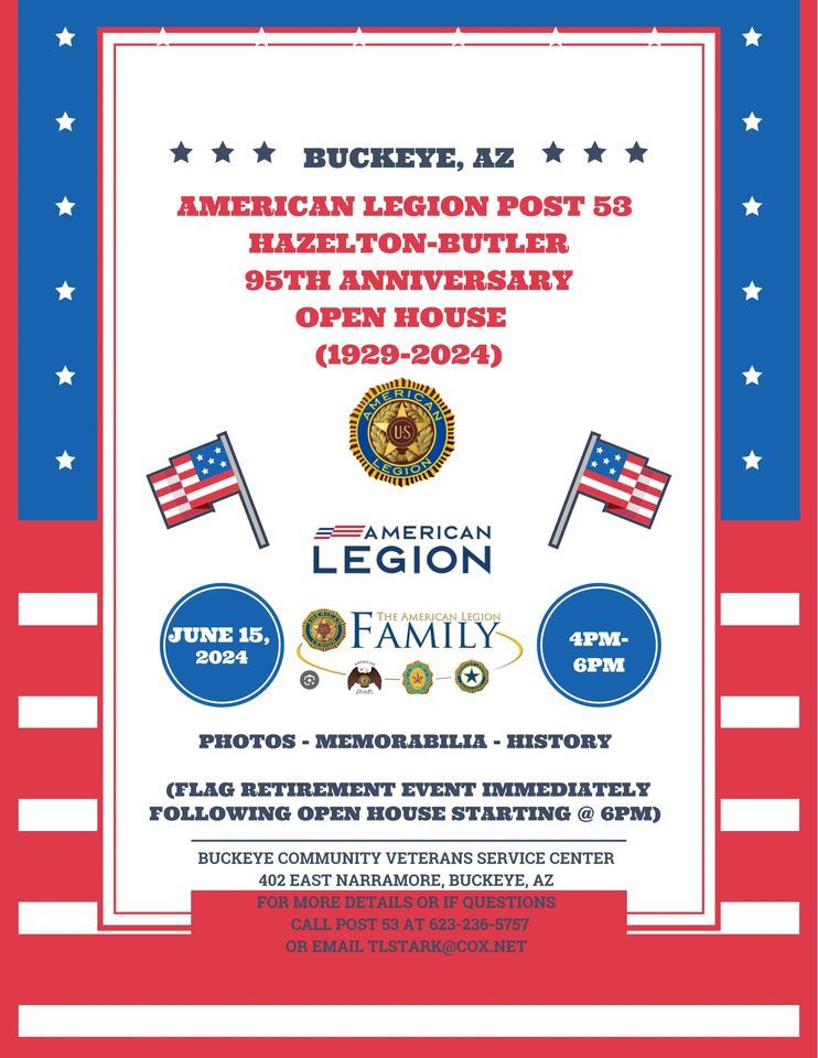 American Legion Post 53 95th Anniversary Open House