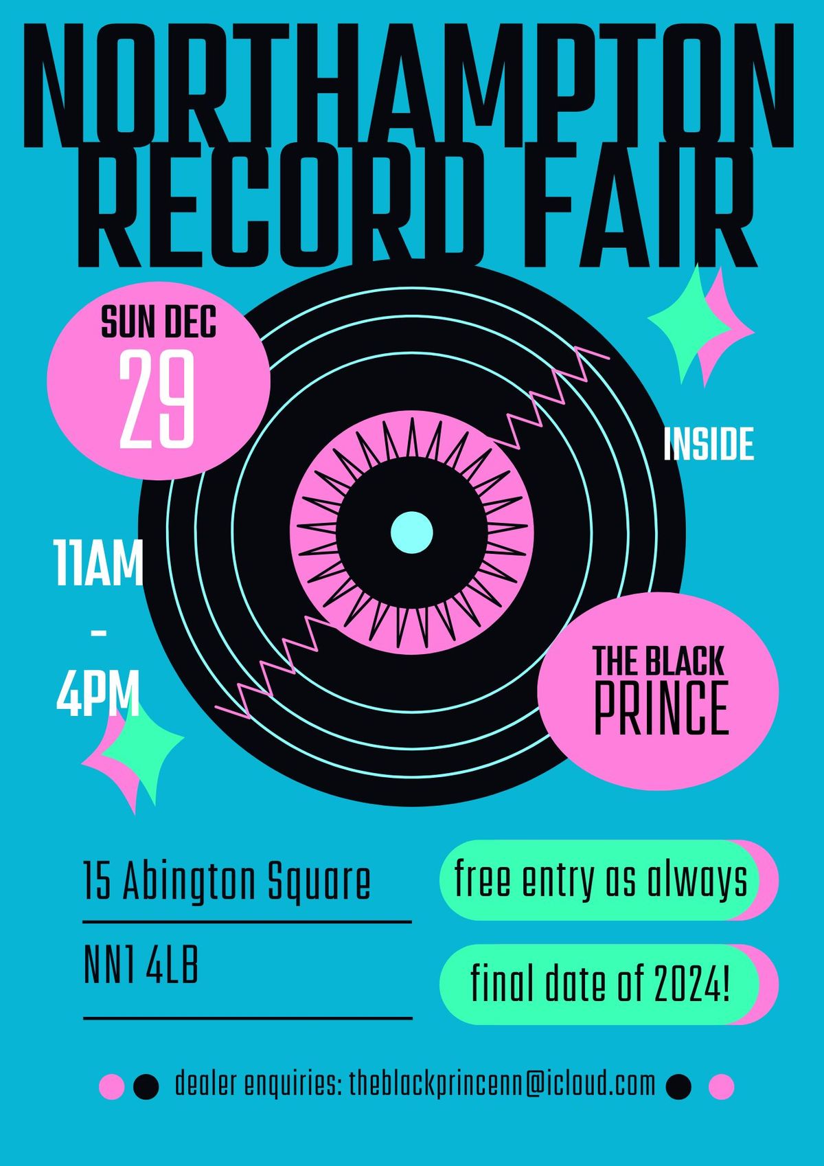 Northampton Record Fair | Sun Dec 29th | The Black Prince