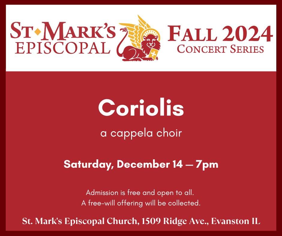 Concert featuring a cappella choir, Coriolis