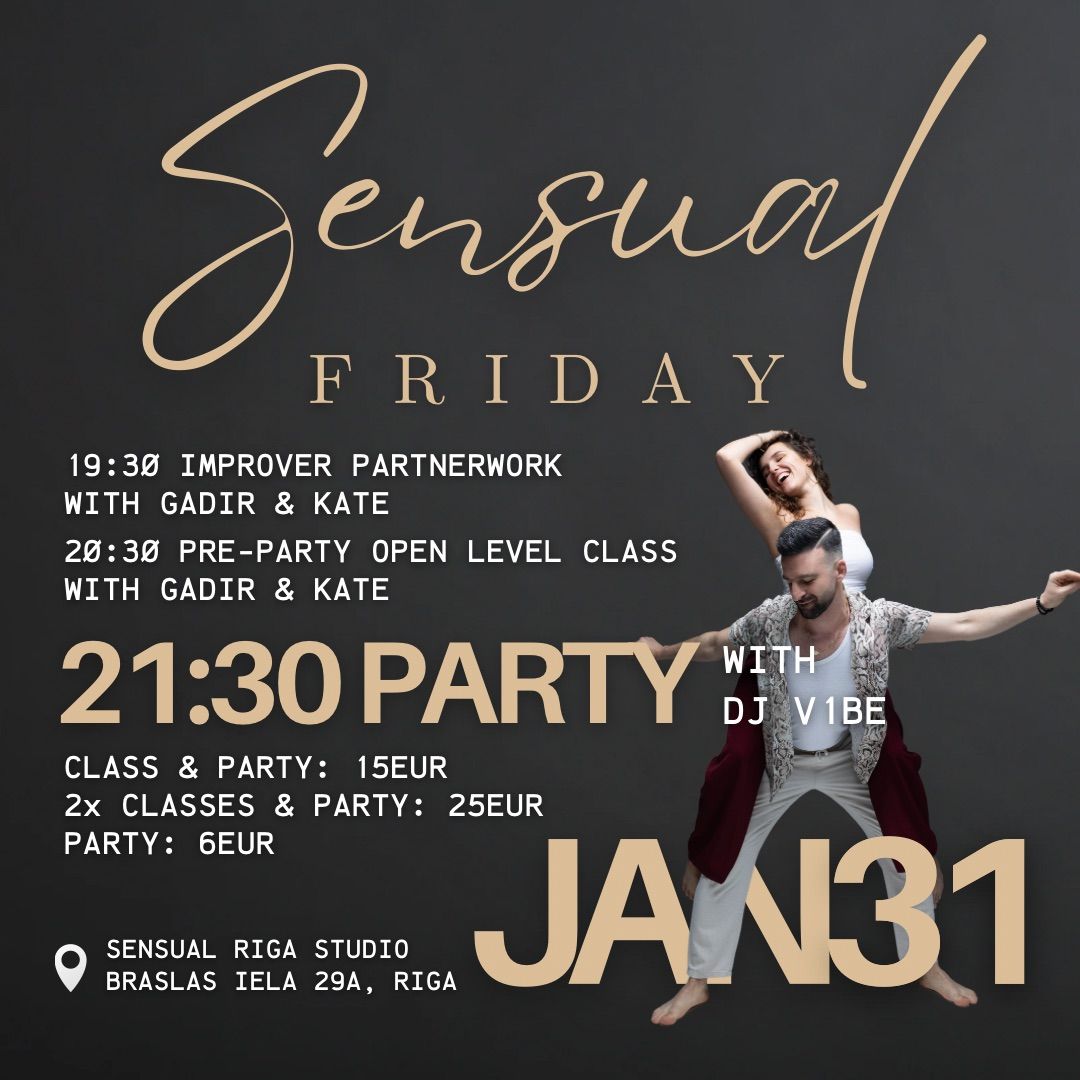 SENSUAL FRIDAY with GADIR & KATE\ud83d\udd25 Bachata party at SENSUAL Riga studio with DJ V1BE