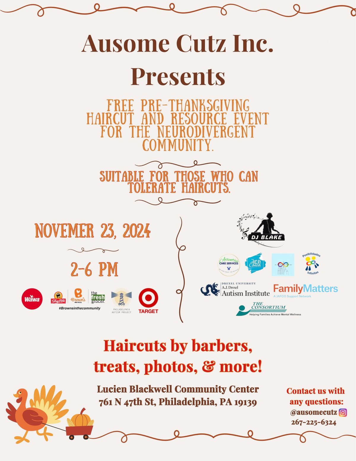 Free Pre-Thanksgiving Haircuts & Resources Community Event 