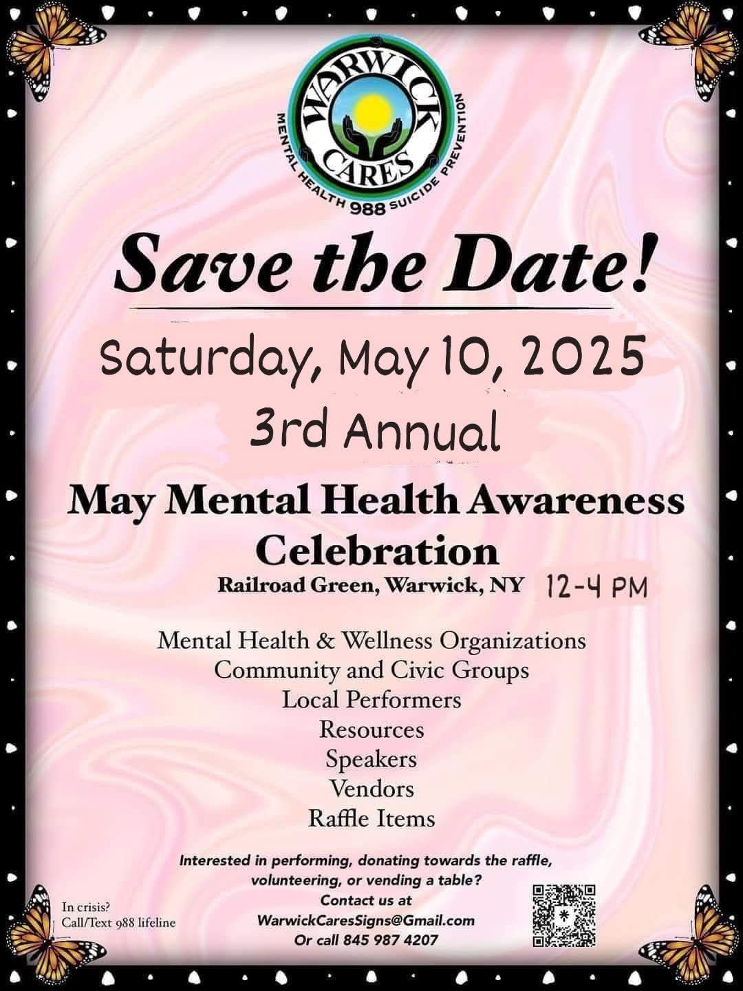 Warwick Cares 3rd Annual May Mental Health Awareness Month Celebration 