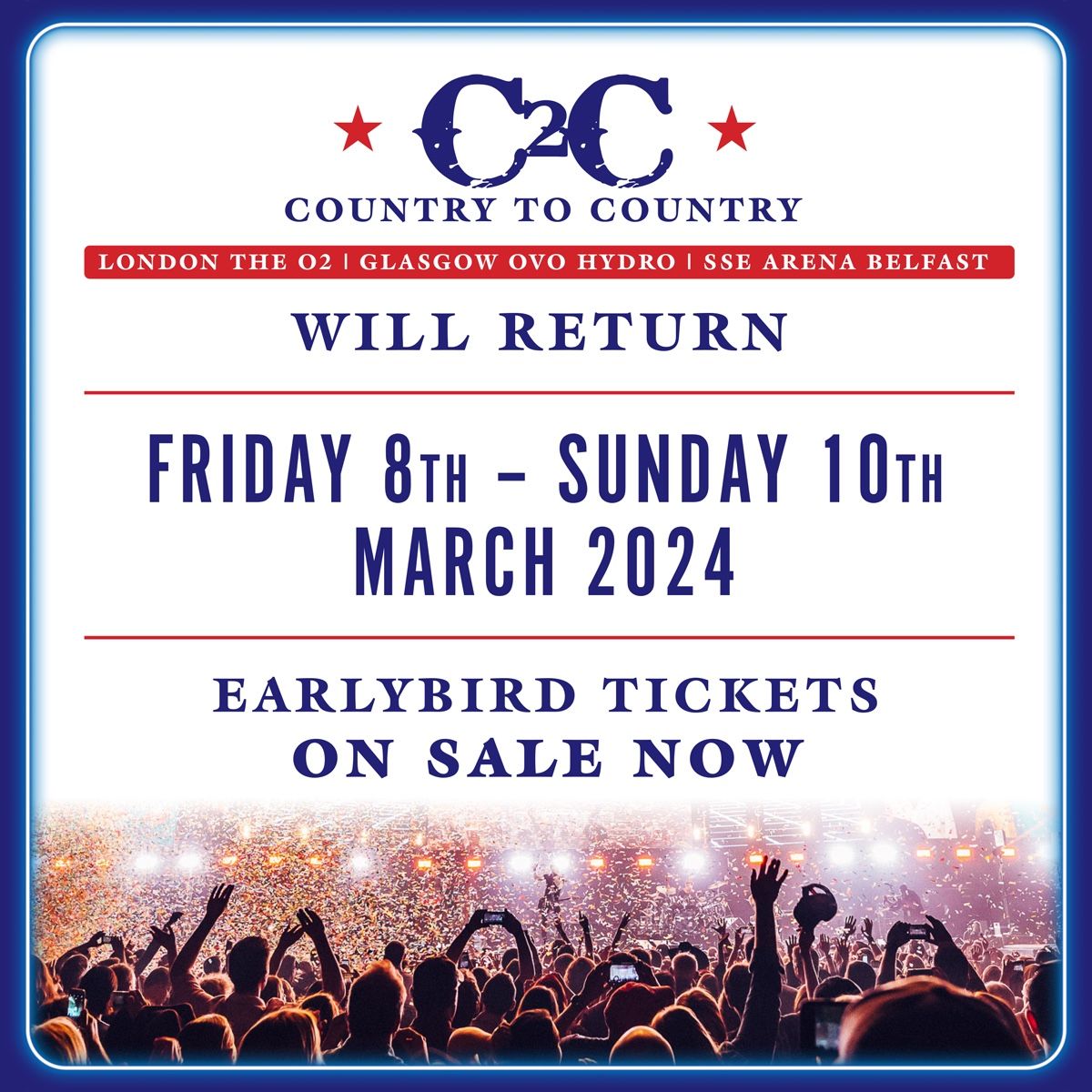 Country to Country - Sunday at O2 Arena - London