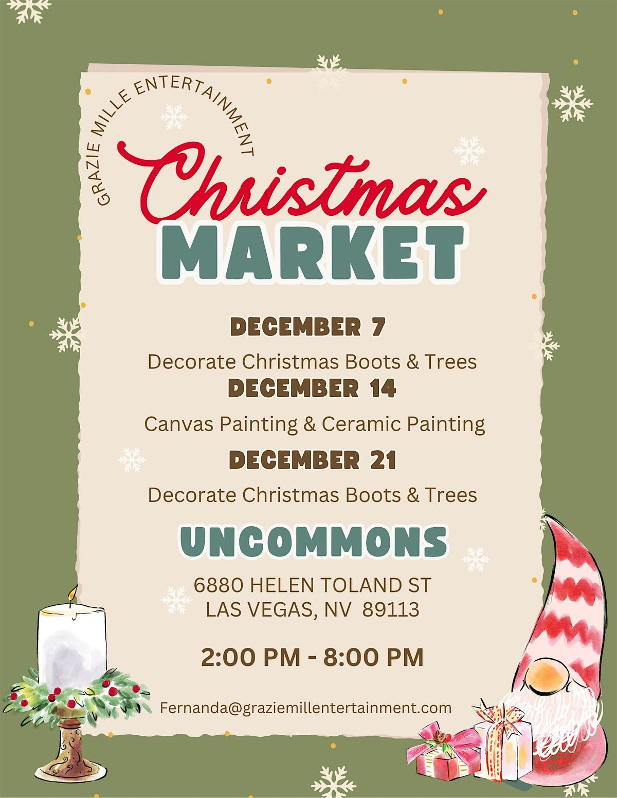 Crafts and Games @ Uncommons Christmas Market