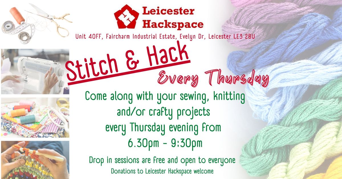 Stitch and hack weekly drop in session 