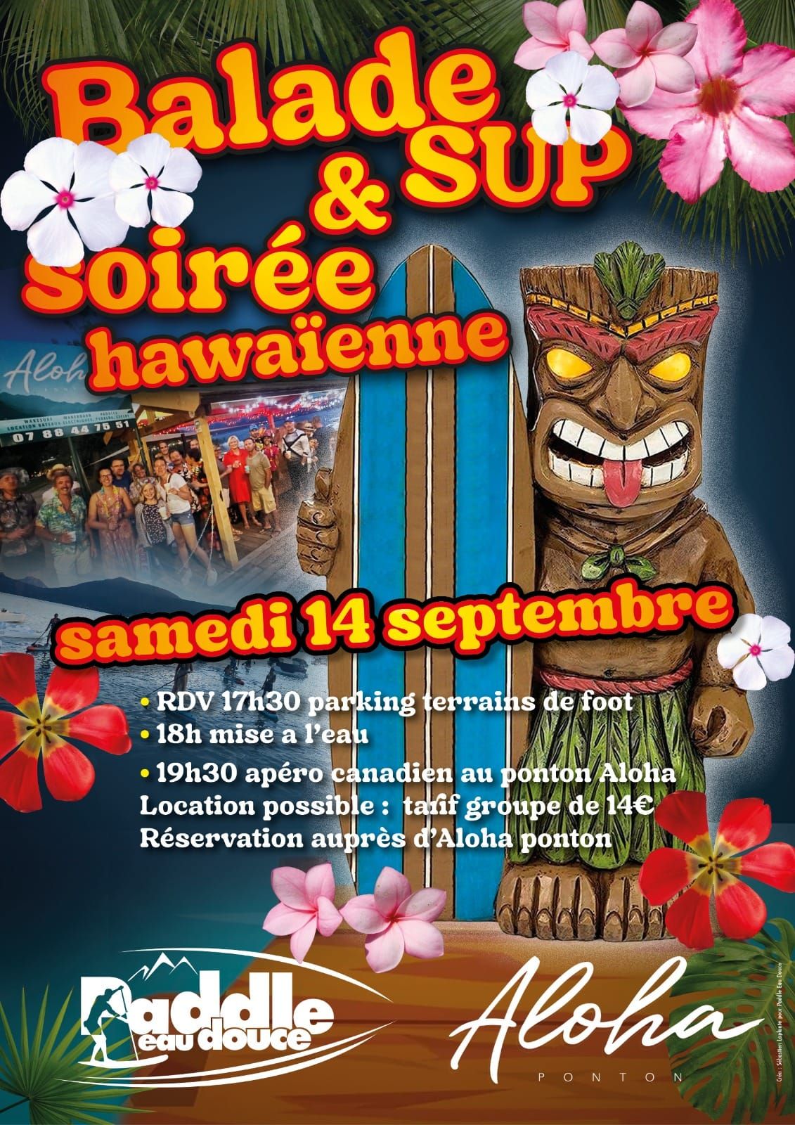 soir\u00e9e et balade SUP Hawaiienne