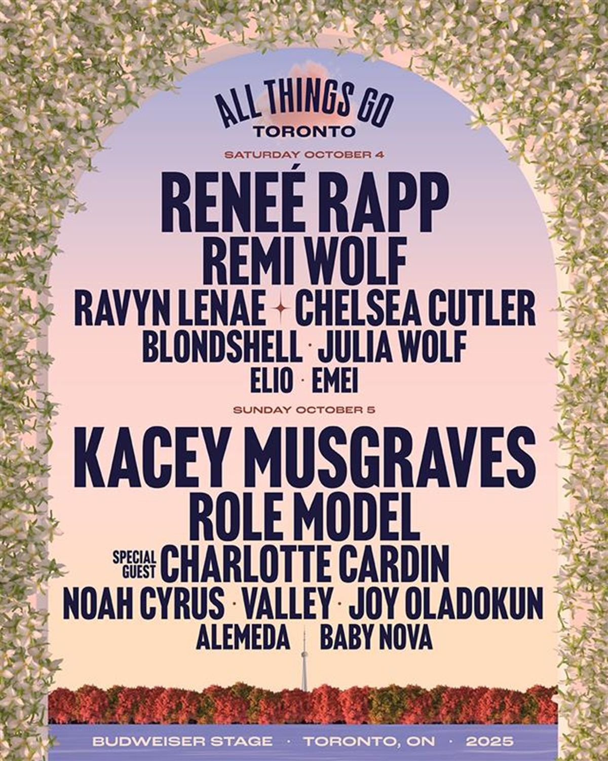 All Things Go Music Festival: Renee Rapp  Remi Wolf  Kacey Muscgraves & Role Model - 2 Day Pass