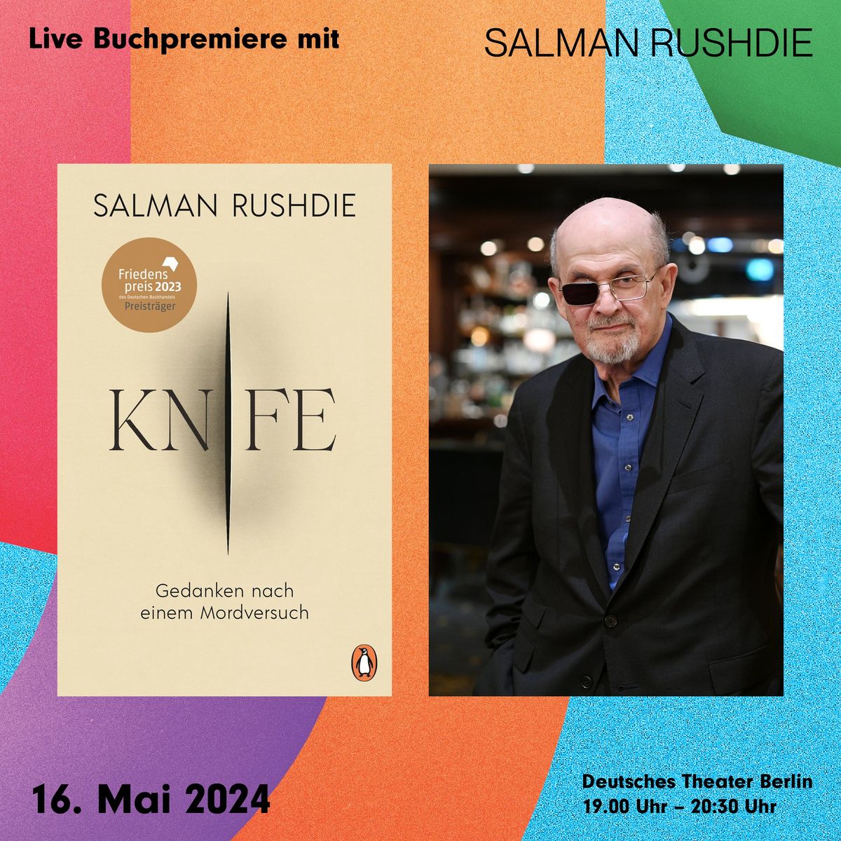 Salman Rushdie: Buchpremiere "Knife"