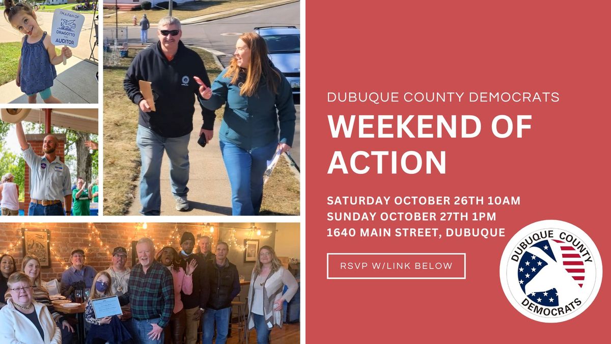 WEEKEND OF ACTION - 10\/26 @10AM & 10\/27 @1PM