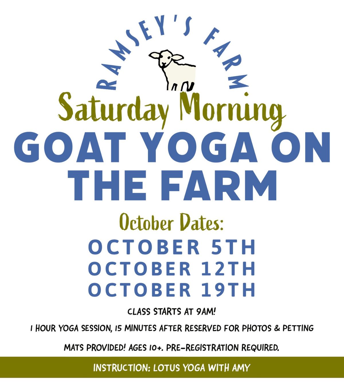 Ramsey\u2019s Farm Goat Yoga 