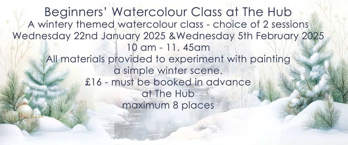 Beginners' Winter Themed Watercolour Class