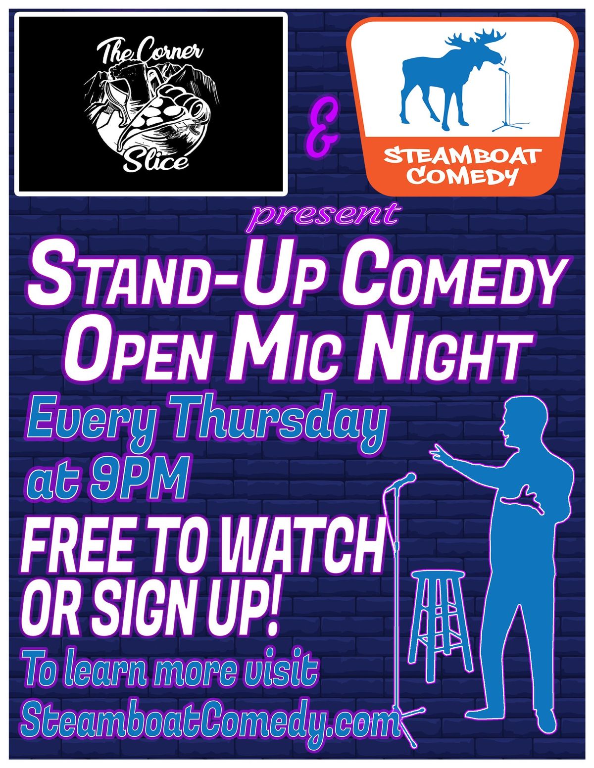 Stand-up Comedy Open Mic at The Corner Slice!