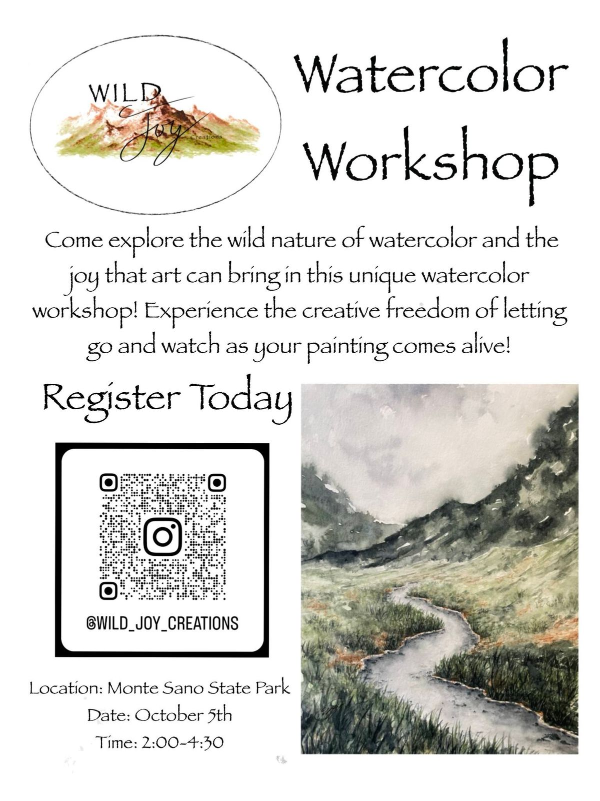 Watercolor Workshop: Let Go and Find Joy in the Journey!