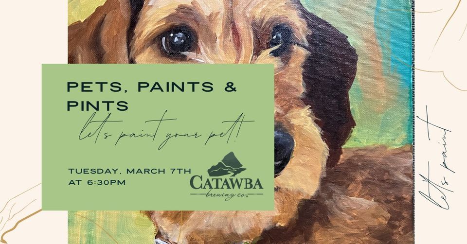 Pets, Paints and Pints at Catawba Brewing