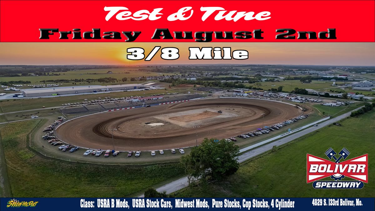 Test & Tune 3\/8 Mile Dirt Track Racing