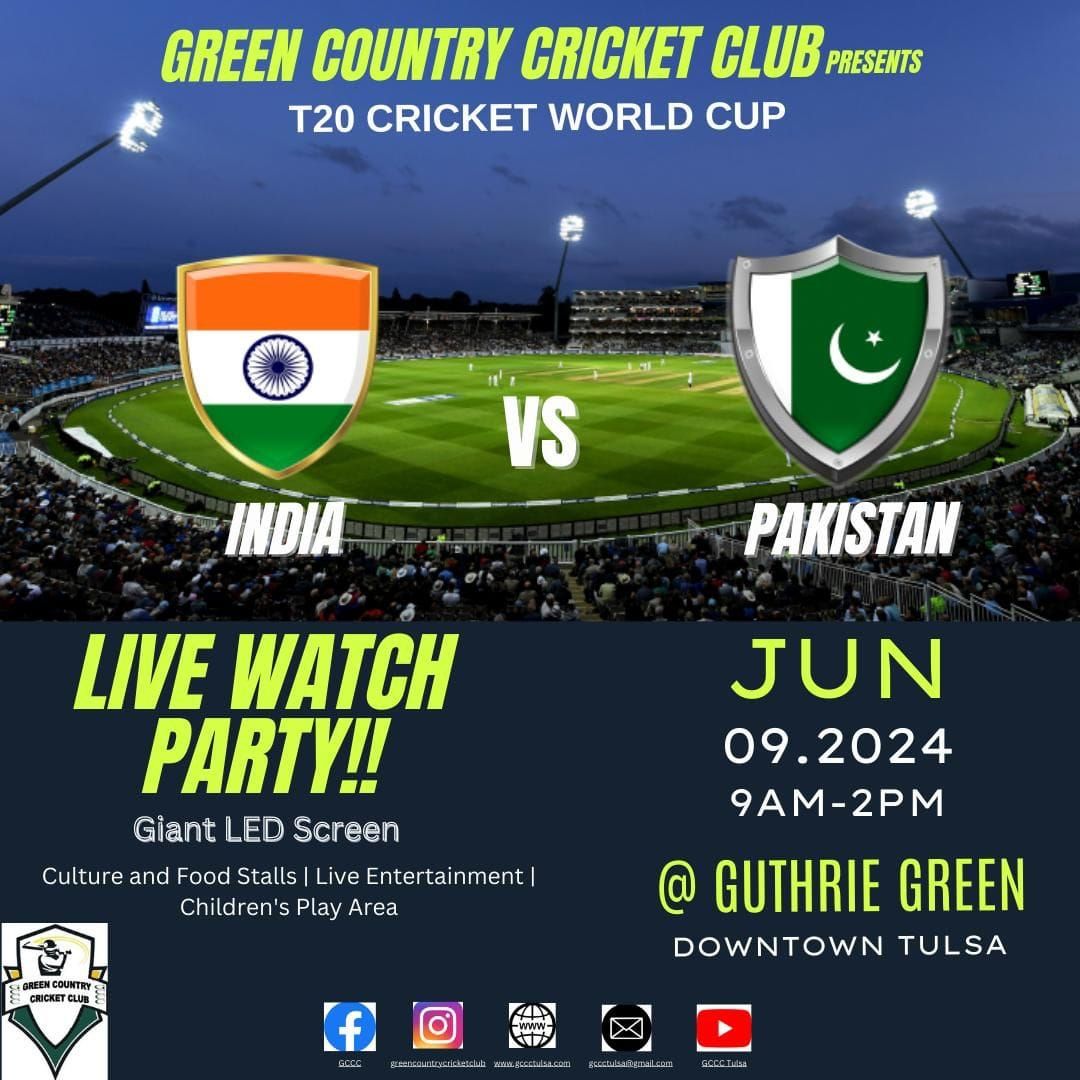 Catch the Match! Live Watch Party: India vs Pakistan T20 Cricket World Cup