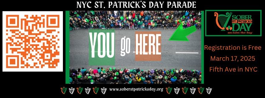 Sober St. Patrick's Day\u00ae Marching WITH YOU, in the NYC St. Patrick's Day Parade