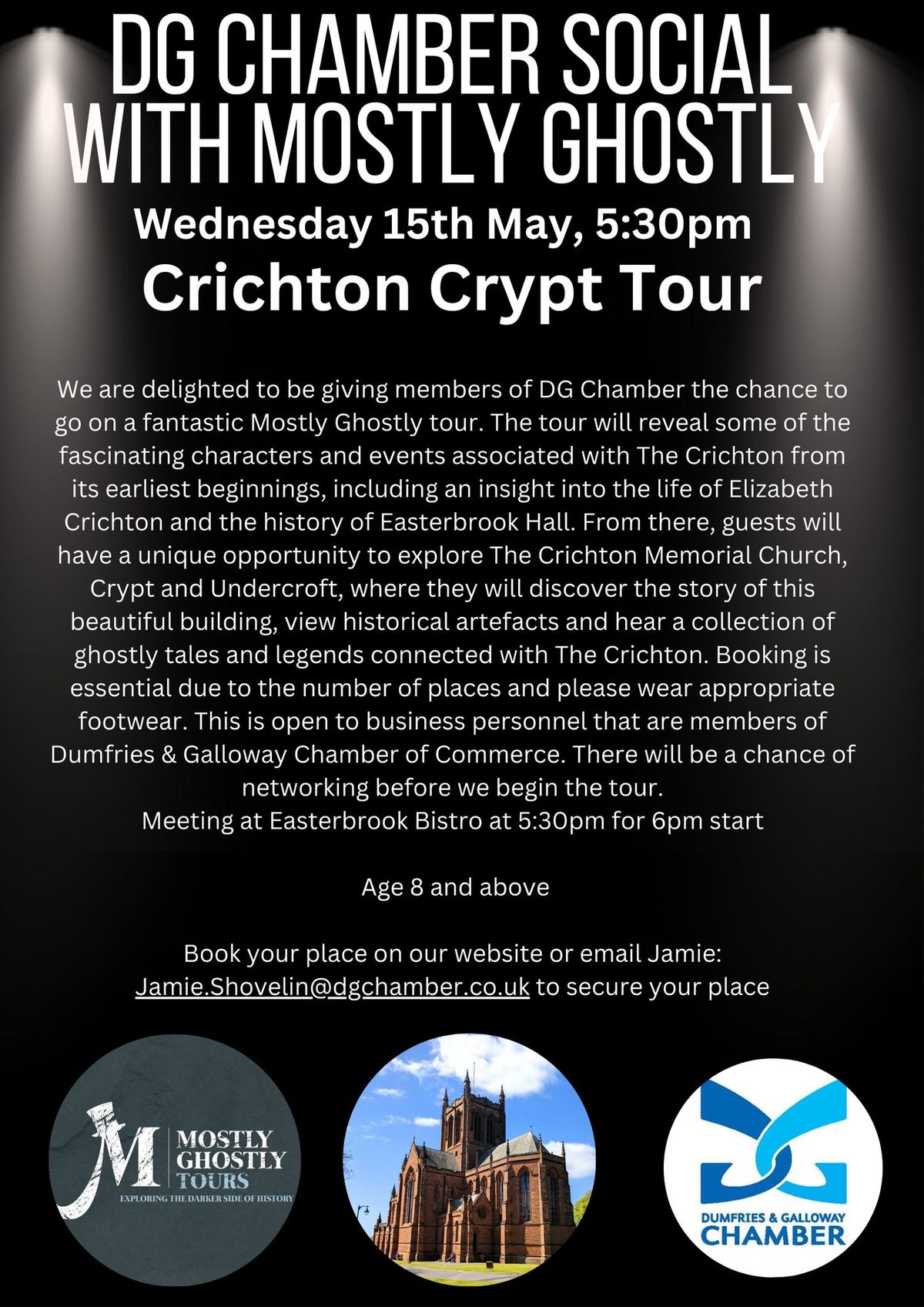 DG Chamber social with Mostly Ghostly - Crichton Crypt Tour