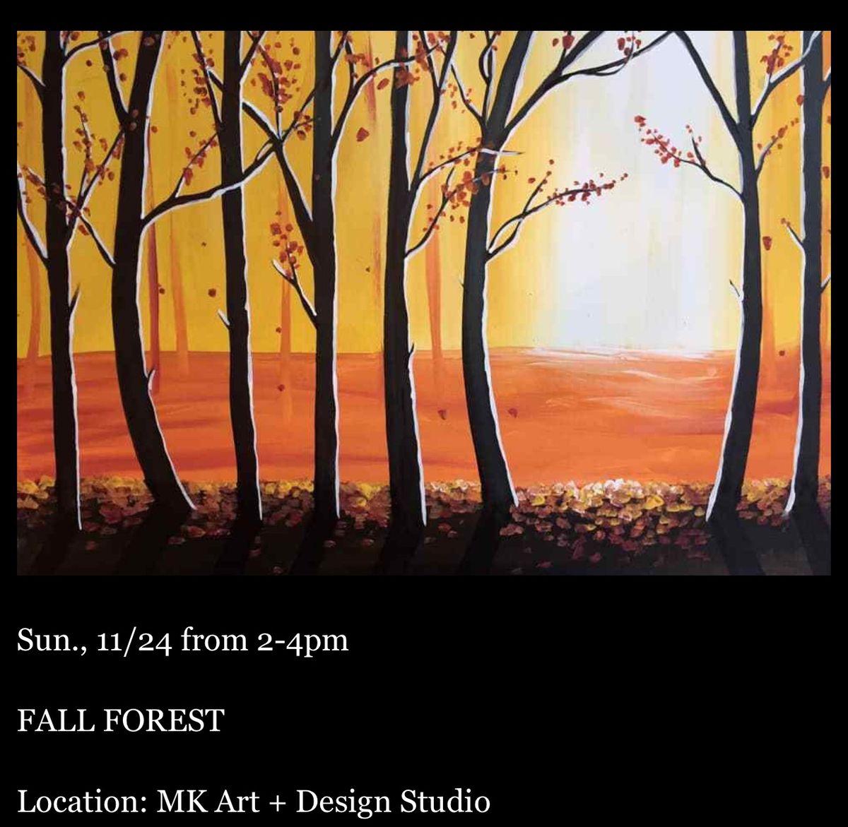 Splash of Color Paint Party: FALL FOREST